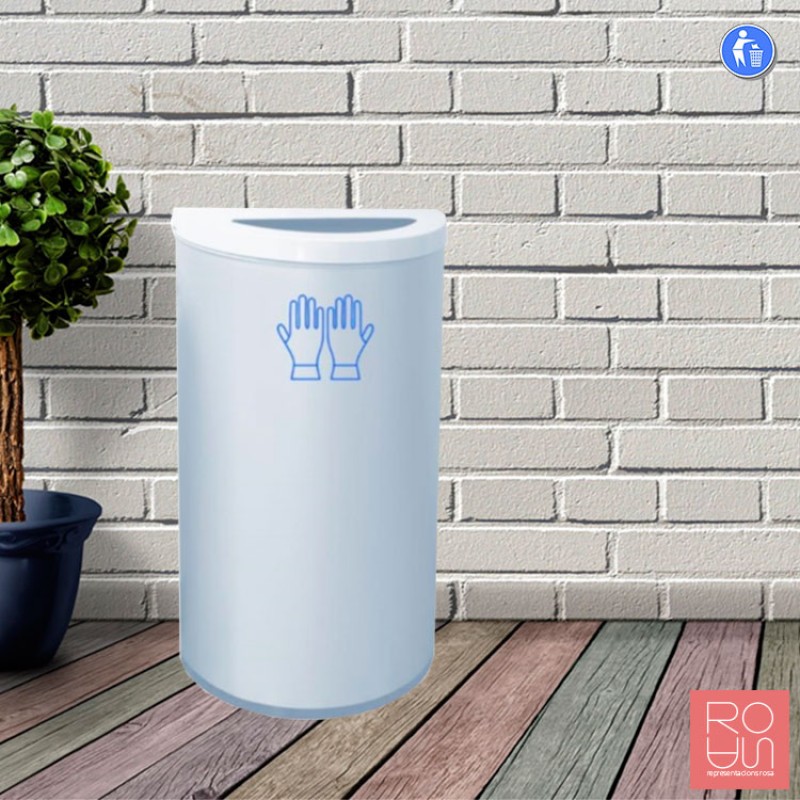 Paperera metàl·lica per guants, bates o mascaretes 86 L Covid-19